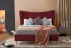 Pat Lora 160x200 cm Tapitat Catifea Burgundy Somiera Inclusa (cod ML 2302-11)