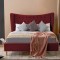 Pat Lora 160x200 cm Tapitat Catifea Burgundy Somiera Inclusa (cod ML 2302-11)