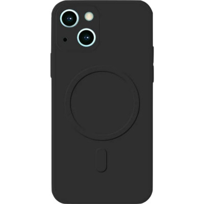 Husa protectie Flippy compatibila cu iPhone 14 Pro Max, Liquid MagSafe, ring-shaped, magnetica, Negru foto