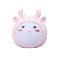 Lampa de veghe copii, 3 tipuri lumina, 4.2W, touch, USB, model ren roz