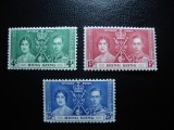 HONG KONG 1937 SERIE INCORONAREA GEORGE VI MH, Nestampilat