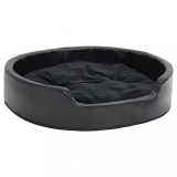 Cumpara ieftin Pat pentru caini, negru, 79x70x19 cm, plus/piele ecologica
