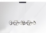 Lustra tip pendul, metal/plastic, neagra, 21 x 135 x 99 cm, 102w