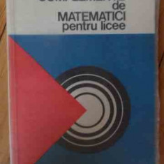 Complemente De Matematici Pentru Licee - D.v. Ionescu ,539164