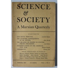 SCIENCE and SOCIETY , A MARXIAN QUARTERLY , NO. 2 , WINTER , 1937