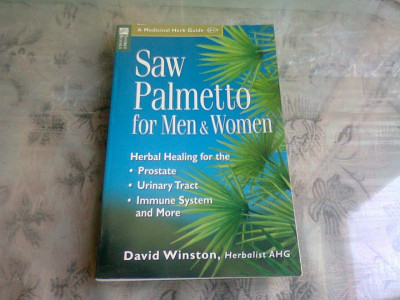 SAW PALMETTO FOR MEN &amp;amp; WOMEN - DAVID WINSTON (CARTE IN LIMBA ENGLEZA) foto