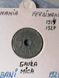 50 bani 1921 Rom&acirc;nia. gaura 4mm.