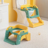 Reductor de toaleta pentru copii si olita portabila-verde, Cangaroo