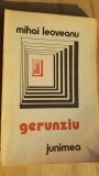 Gerunziu de Mihai Leoveanu - Poezie, Editura Junimea, 1989. O carte esentiala pentru bibliografia scolara, 68 pagini, limba romana.
