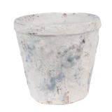 Cumpara ieftin Ghiveci flori teracota alb albastru 12x11 cm