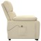 Fotoliu rabatabil electric, crem, material textil - 6