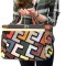 Geanta de dama din piele naturala, Design Modern cu forme geometrice, Maner si Curele Detasabile, 36x25x15 cm