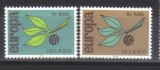 ISLANDA 1965, EUROPA CEPT, serie neuzata, MNH