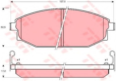 Set placute frana,frana disc TOYOTA HILUX III pick-up (KUN, TGN, LAN, GGN) (2004 - 2016) TRW GDB3232 foto