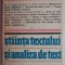 Stiinta textului si analiza de text &ndash; Heinrich F. Plett (putin uzata)
