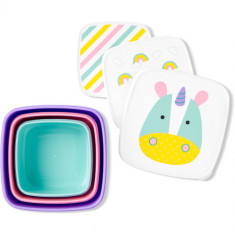 Set 3 cutii pentru pranz Zoo Unicorn, 3 bucati, Skip Hop