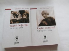 PAGINI DE JURNAL, VOL I SI II - SIMONA LAHOVARY foto