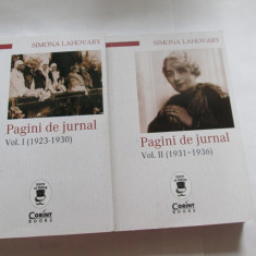 PAGINI DE JURNAL, VOL I SI II - SIMONA LAHOVARY