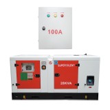 Generator electric trifazat insonorizat 28 KVA (30 KW) 400/230 V, 50 Hz, 1500 rpm, motor diesel Ricardo N4100DS, ATS 100A, 1220x950x1130 mm, 920 Kg