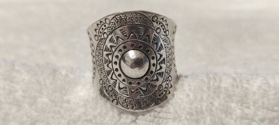 INEL argint AZTEC etnic TRIBAL rar MASIV superb REGLABIL manopera EXCEPTIONALA foto