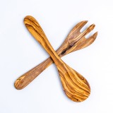 Set Verona lingură&nbsp;și furculiță din lemn de maslin 25 | 30 | 35 cm