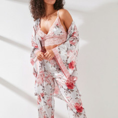 Set pijamale dama, 637BNC1320 - XL, Benicia, Poliester, Roz/Ecru
