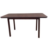 Masa extensibila lemn masiv, living si bucatarie, DM4 Maxima, blat MDF Furniruit, colturi rotunjite, 6 persoane, 120-150x70x76 cm, nuc