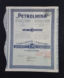 Actiune 1920 petrol PETROLMINA , titlu 5 actiuni