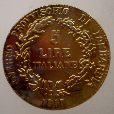 1.855 REPLICA ITALIA LOMBARDIA 5 LIRE 1848 M 22mm/4,0g