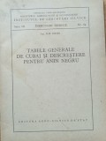 Tabele Generale De Cubaj Si Descrestere Pentru Anin Negru - Ilie Decei (1954)