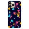 Husa compatibila cu Apple iPhone 12 Pro Max model Neon triangles, Silicon, TPU, Viceversa