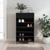 VidaXL Pantofar, negru, 60x35x105 cm, lemn compozit