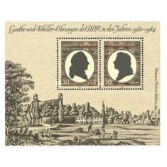 DDR 1982 - Goethe &amp;amp; Schiller, colita neuzata