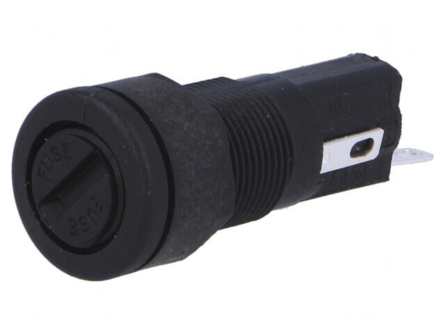 Clemă Siguranțe Cilindrice 5x20mm 250V Neagră Panou