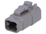 Conector DTM Mamă 4 Pini Gri IP68