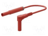 Cablu de măsurare ST&Auml;UBLI 19A 1,5m roșu, izolație silicon, mufă banană 4 mm