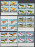 ROMANIA 1981 LP 1057 DELTAPLANORISM BLOCURI DE 4 TIMBRE MNH