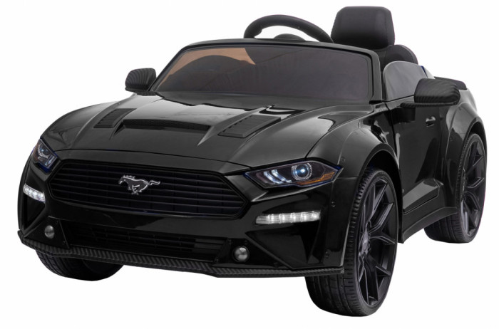 Masinuta electrica Premier Ford Mustang, 12V, roti cauciuc EVA, scaun piele ecologica, negru