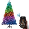 Brad Artificial de Craciun Iluminat LED Twinkly Smart cu Control din Telefon si Ace 3D PE Verde 180cm, Regal