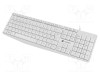 Tastatură albă USB A slim NATEC ES layout cu cablu 1,8m