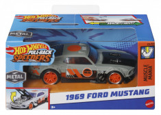 HOT WHEELS MASINUTA METALICA CU SISTEM PULL BACK FORD MUSTANG 1969 SCARA 1:43 foto