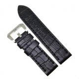 Cumpara ieftin Curea de ceas Robusta din Piele Naturala - Culoare Neagra, Imprimeu Crocodil -