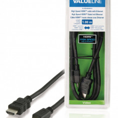 Cablu mini HDMI de mare viteza cu Ethernet HDMI - HDMI mini 1m 4K 3D Valueline