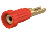 Conector soclu 1mm roșu 20A cu izolație