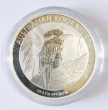 AUSTRALIA 1 DOLLAR 2014 KOOKABURRA ARGINT PROOF IN CAPSULA DE METACRILAT (CITITI DESCRIEREA), Australia si Oceania