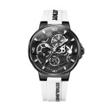 Ceas Barbati Playboy 3052 Alb-Negru , Design Luxury, Functii Multiple, Afisaj Luminos, Rezistent la Apa 3ATM