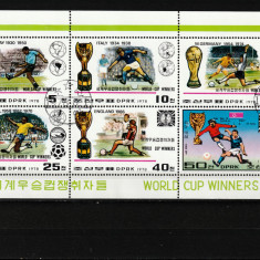 Coreea Nord, 1978 | Laureaţi / câştigători Cupa Mondială Fotbal | Bloc 6v | aph