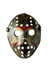Mască Jason Voorhees, Vineri 13, Ideală pentru Halloween și Petreceri Tematice, Aurie, 25 x 21 cm, Univ
