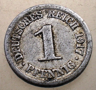 7.478 GERMANIA WWI 1 PFENNIG 1917 A foto