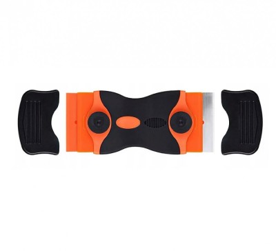 Razuitor cu 2 capete, 6 lame, 125 x 50 mm, palstic/otel, portocaliu/negru foto